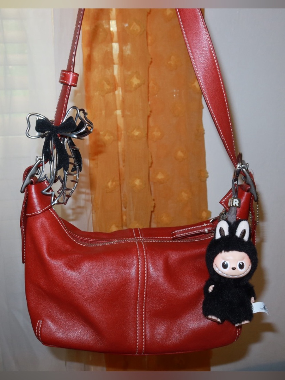 Coach Red Leather Shoulder Bag